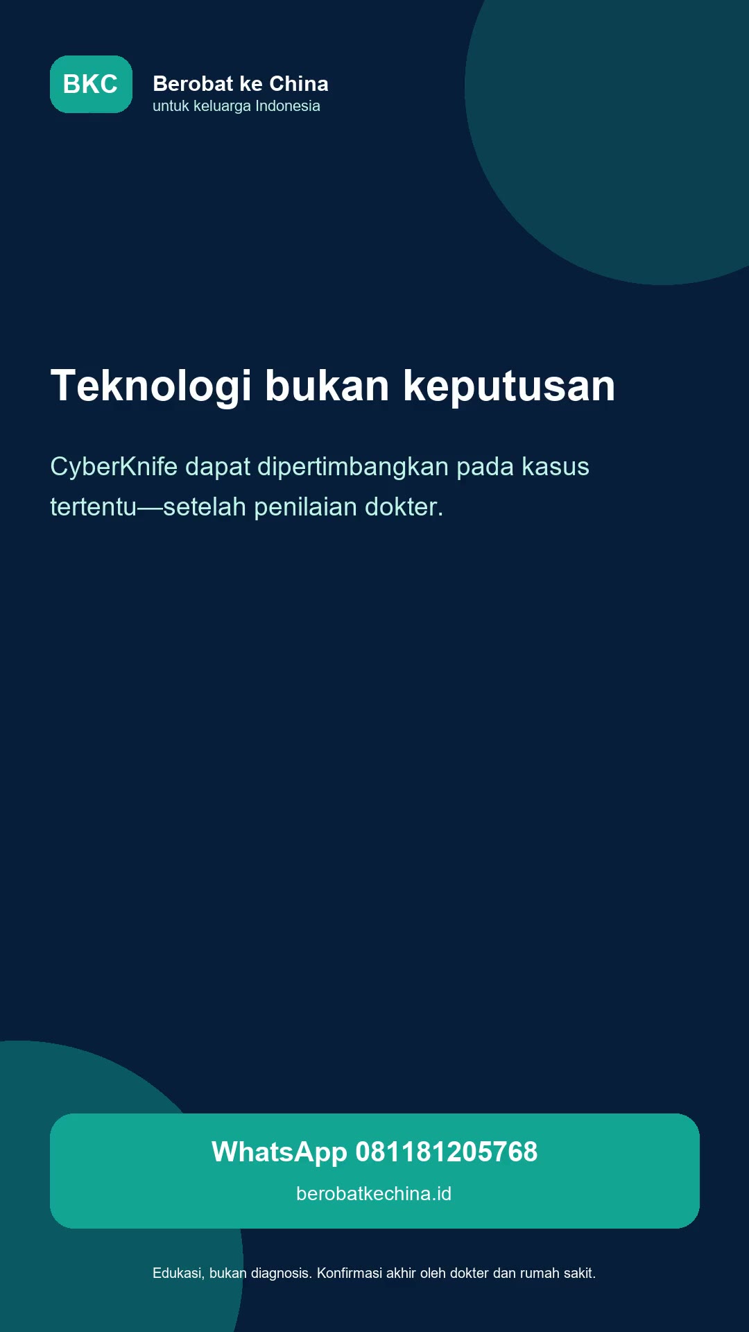 Ilustrasi teknologi radiosurgery CyberKnife